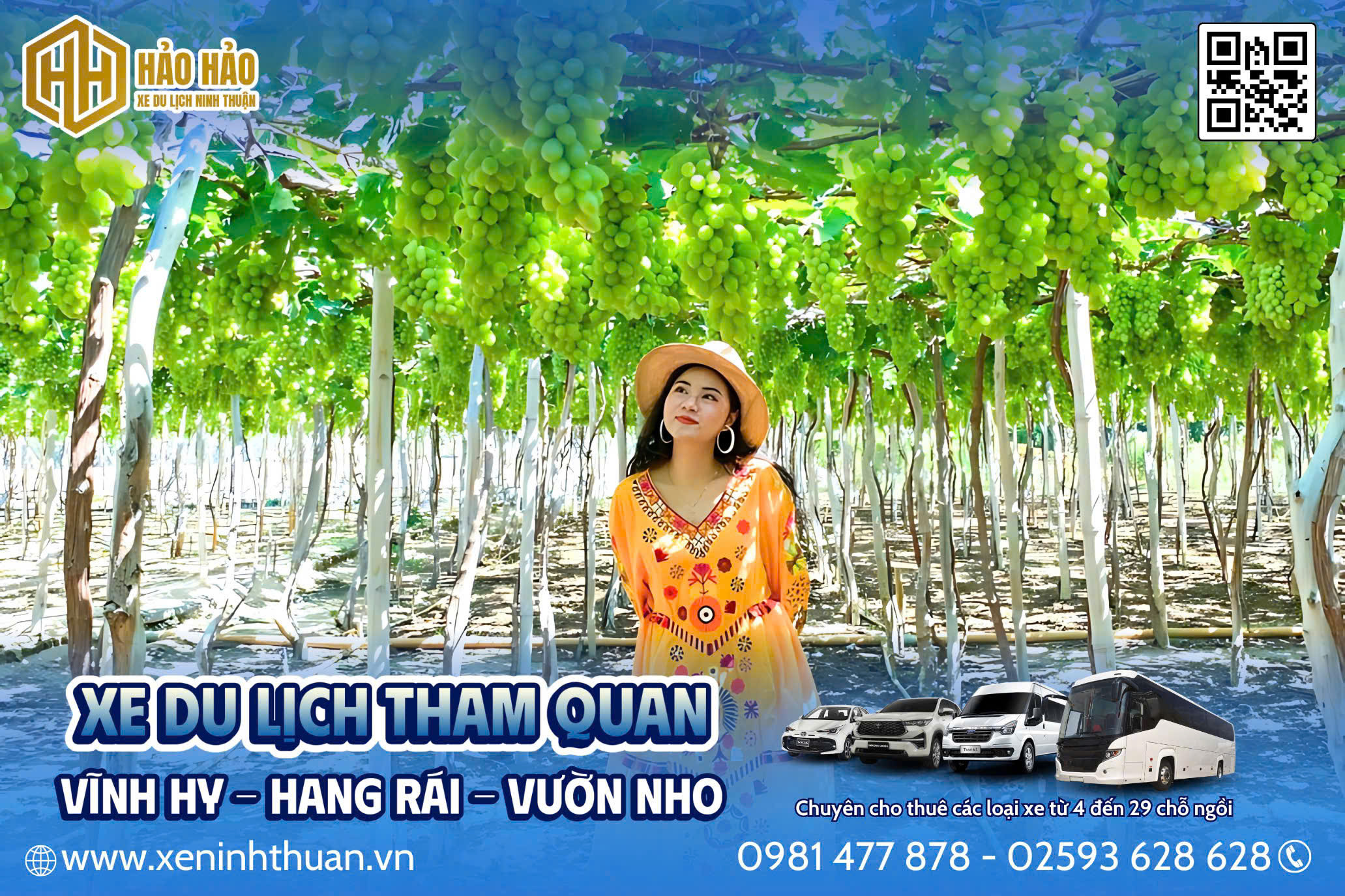 thuê xe tham quan vườn nho ninh thuận, thuê xe tour ninh thuận 