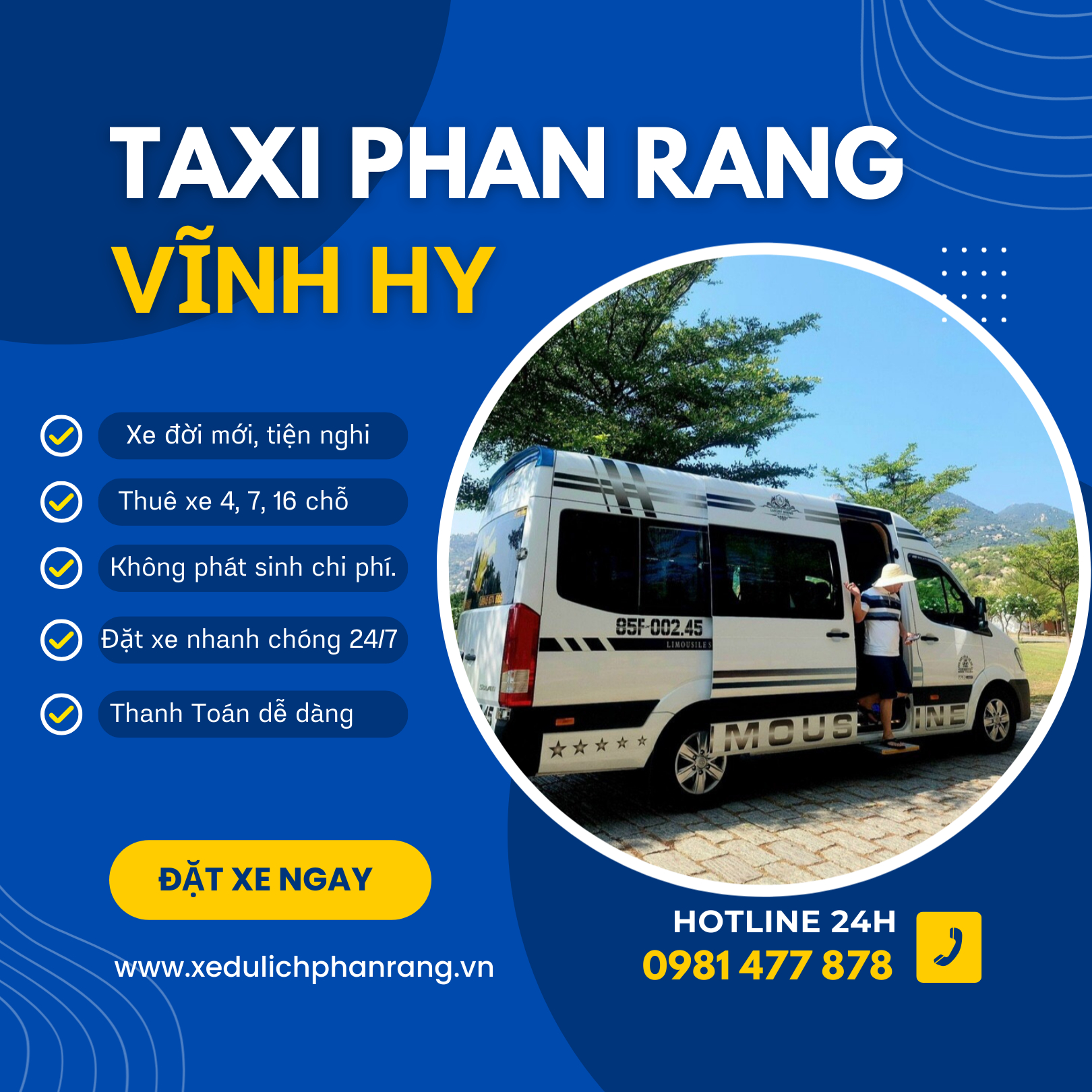 Taxi Phan Rang đi Vĩnh Hy taxi Phan Rang đi Vĩnh Hy