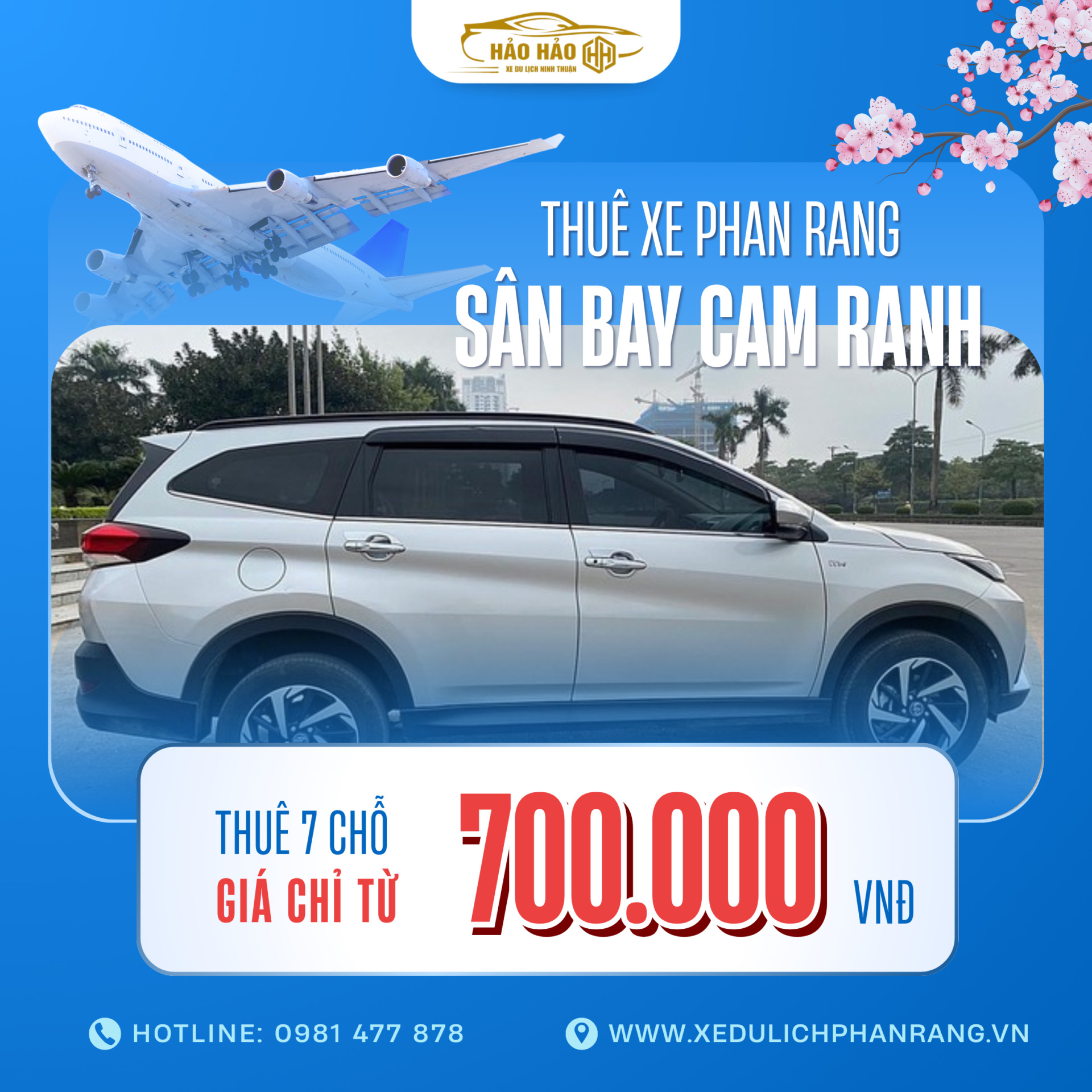 thuê xe Phan Rang Xe 7 chỗ Phan Rang đi sân bay Cam Ranh