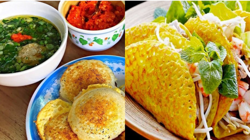 Không thể bỏ lỡ bánh căn bánh xèo Phan Rang.
