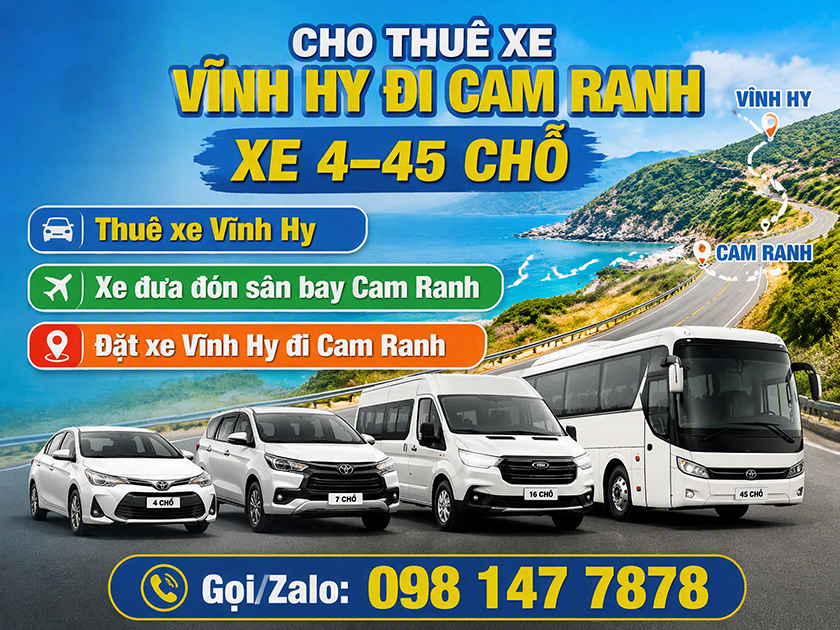 thuê xe Vĩnh Hy đi Cam Ranh Cho thuê xe Vĩnh Hy đi Cam Ranh
