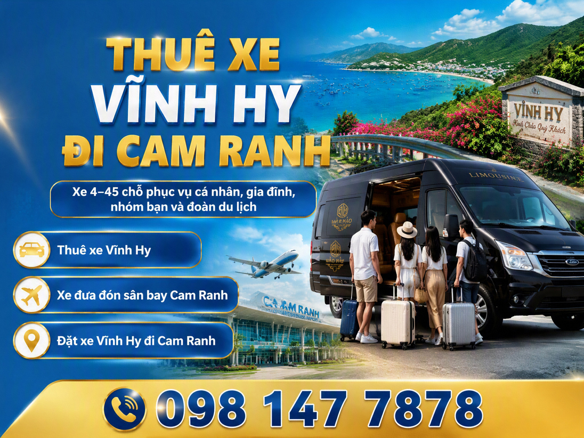 thuê xe Vĩnh Hy đi Cam Ranh Thuê xe Vĩnh Hy Cam Ranh